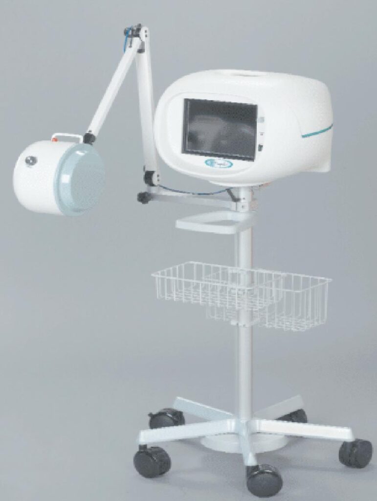 Diapulse Therapeutic System on a rolling stand.